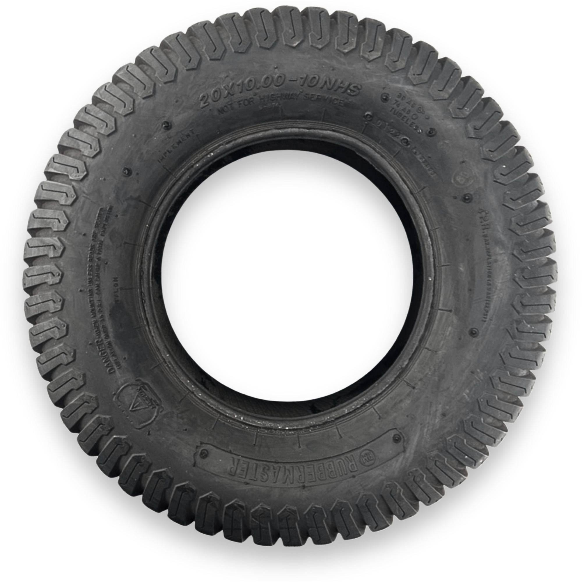 RubberMaster, S-Turf 4 Ply Tire 20x10-10 Tire Diameter 20 in, Model# 450374